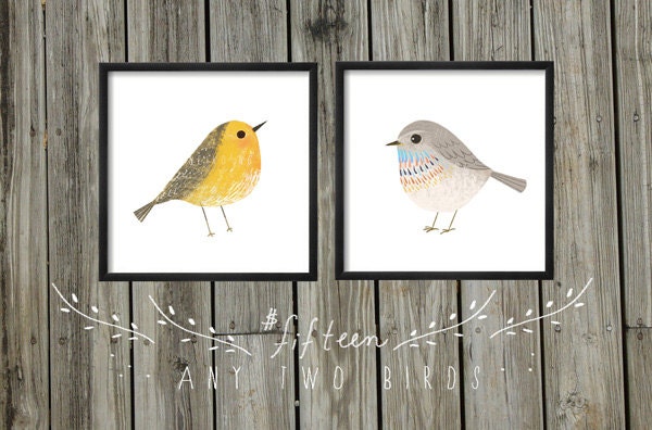 OFFER: Your Choice of  TWO  4" X 4" Birds.