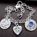 Personalized Jewelry, Personalized Bracelet, Hand Stamped Jewelry, Mother Bracelet, Charm Bracelet, Made Completely of Sterling Silver