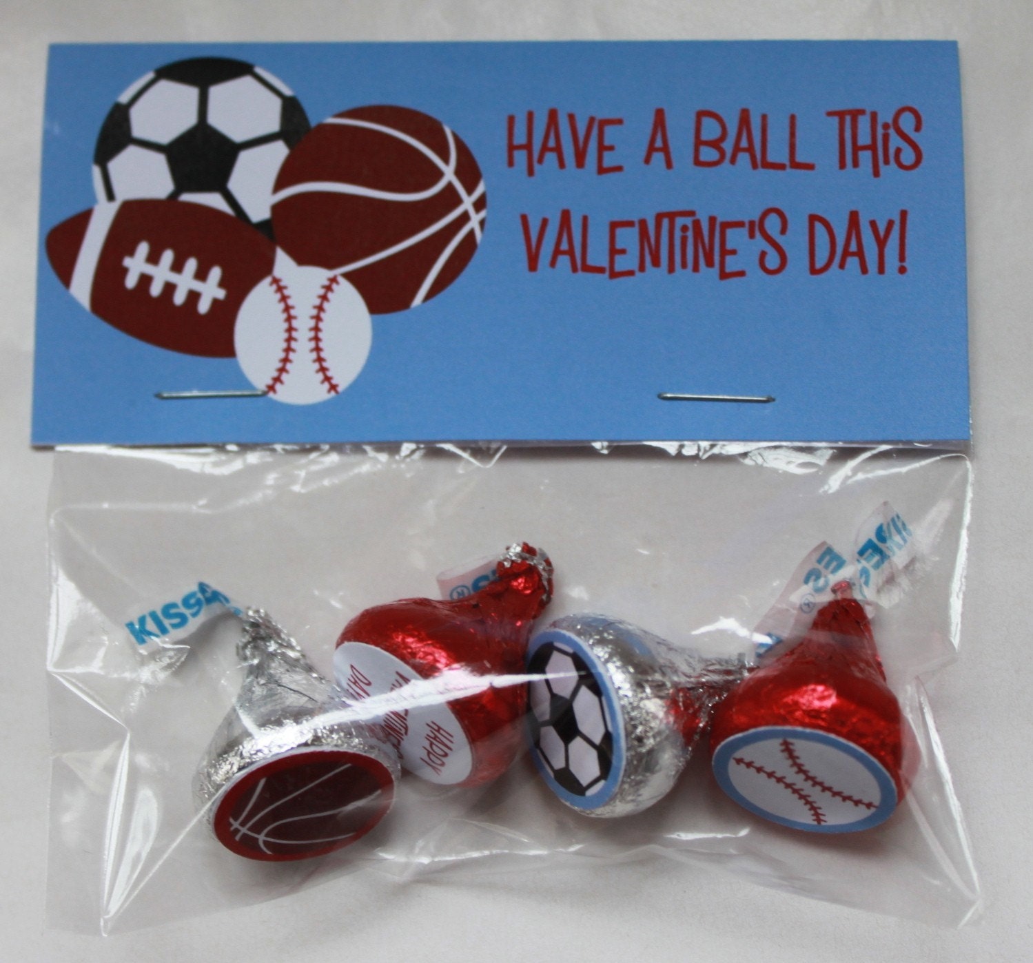 Sporty Valentine or Birthday Party Favor Bag Topper Digital File Printable Il_170x135
