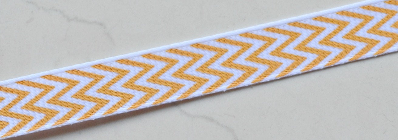 Goldy chevron striped on 3/8" grosgrain ribbon Il_570xn