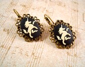 Unicorn Cameo Earrings Earrings Jewelry - Vivre Un Rêve - Vintage Inspired Jewelry