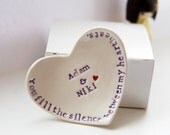 Wedding ring dish love quote personalized engagement gift bearer bowl romantic gift