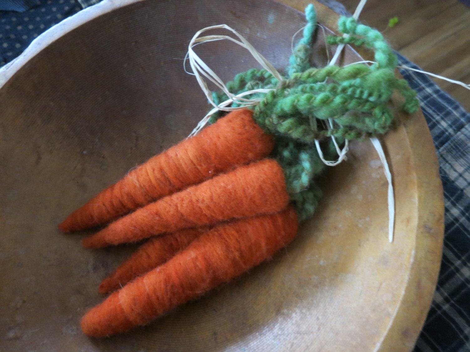 large needle felted carrots
