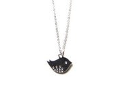Petite Silver Dove Necklace Bird Necklace For Teen Girls Small Bird Silver Necklace Love Bird