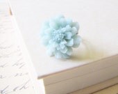 Baby Blue Flower Ring Wedding Accessories Bridal Gifts Bridesmaids Romantic Jewelry Victorian Jewelry