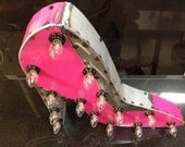New Ladies Pink High Heel Shoe Vintage Industrial Metal Signs Light Art Fashion