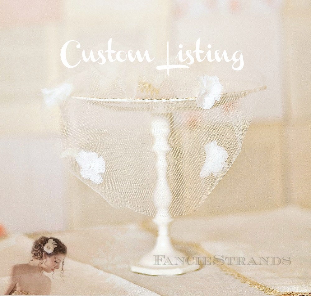 Custom Listing -  Bridal Hair Flowers, Ivory Bridal Hair Accessories, Wedding Hair Flowers