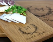 Personalized Engraved Gift Set - One Cutting Board and One Cheese plate -Christmas gift, Wedding Gift, Anniversary gift