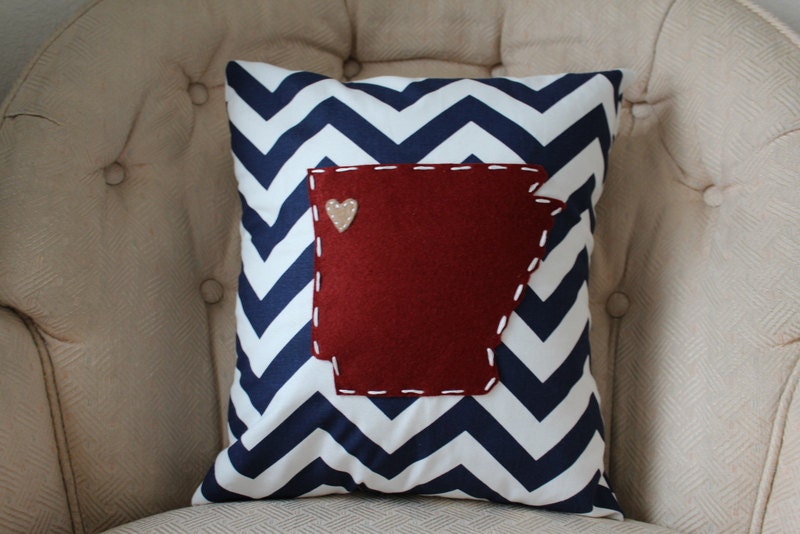 State Pillow - Arkansas, Custom, 18x18