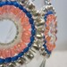 Blue, Coral, and Silver beaded Earrings, Beadwork, Drop, Dangle, Handmade, Weddings, Bridal Accessories