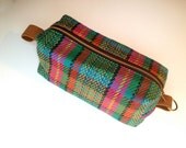 Travel Toiletry Bag from Plaid Suit with Leather
