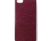 iPhone 5 Case - Dark Red Leather Texture