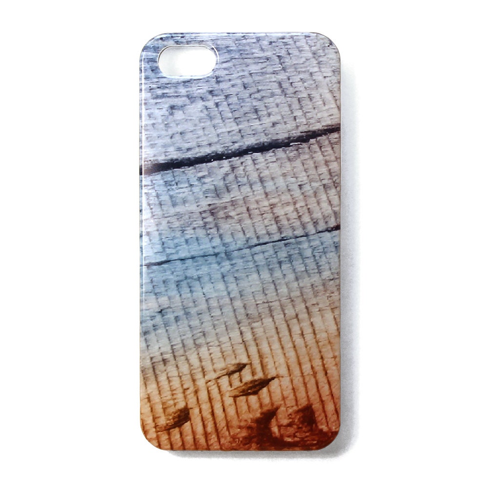 iPhone 5 Case - Wood Texture - Flying Fish in Sea, Waves