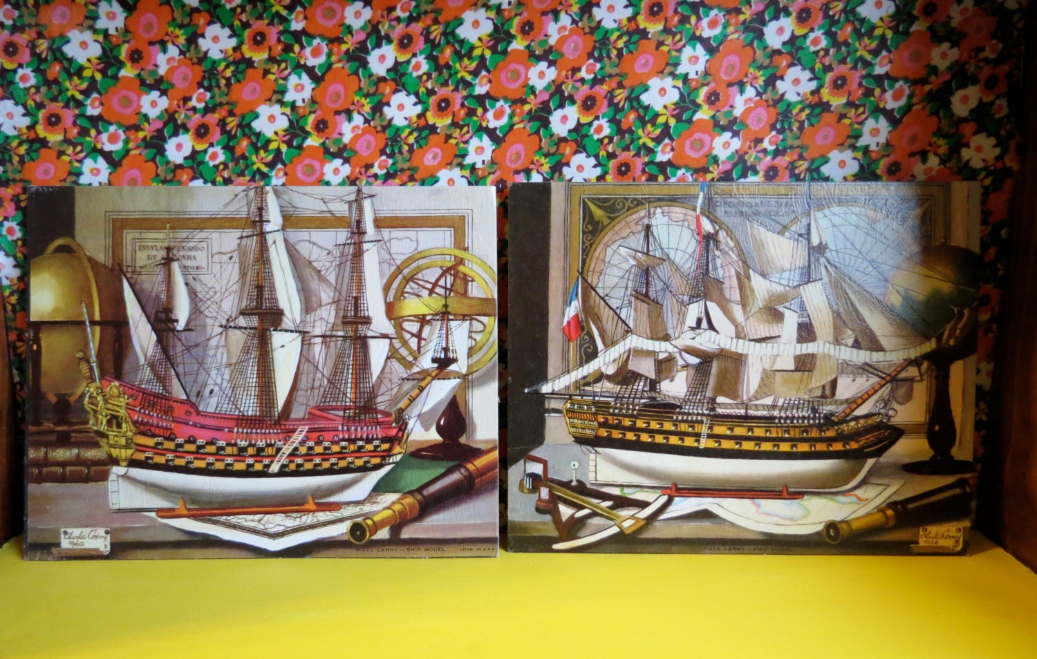 Nautical Maritime Vintage Prints (Set of Two)