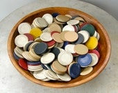 297 VINTAGE POKER CHIPS Assorted Colors Clay Plastic Cardboard