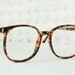 80s Oversize Glasses 1980's Round Eyeglasses Tortoise Pattern Horn Rim Optical Frame Unisex NOS Multiple Sizes