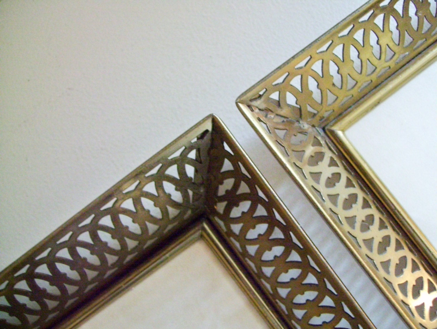 Vintage Metal Picture Frame Trio