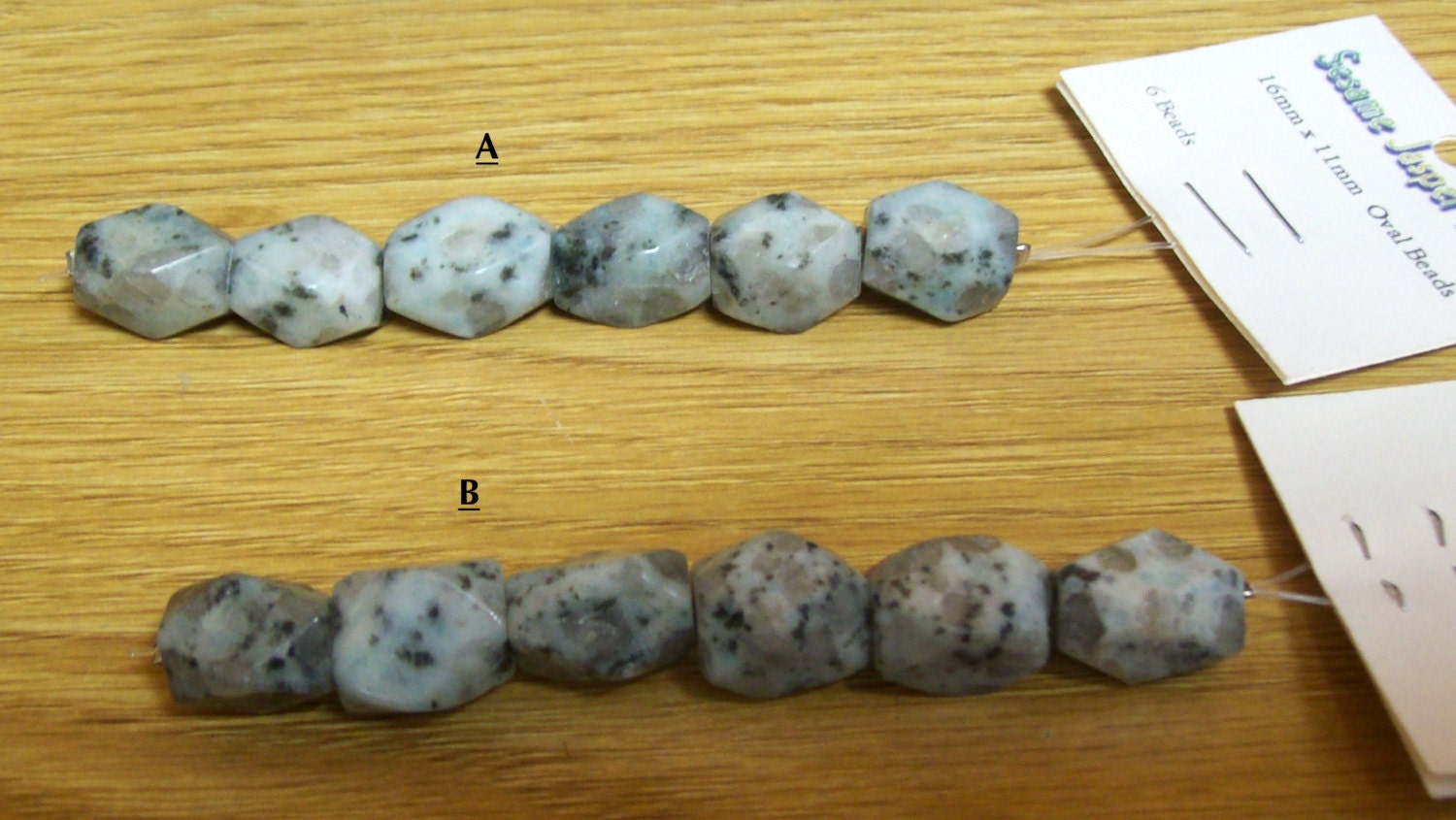 6 Sesame Jasper Beads  ...
