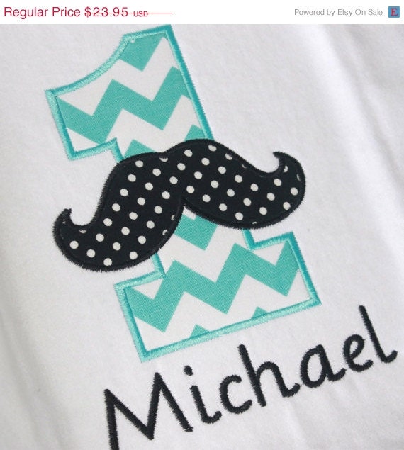 HUGE SA:E- Mustache  Personalized Birthday Shirt /Onesie, 1st birthday, 2nd birthday, 3rd birthday, 4th birthday, 5th birthday