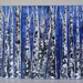Purple and Blues Evening Themed Aspen Tree Textured Multi Panel, 24x36 by MyImaginationIsYours
