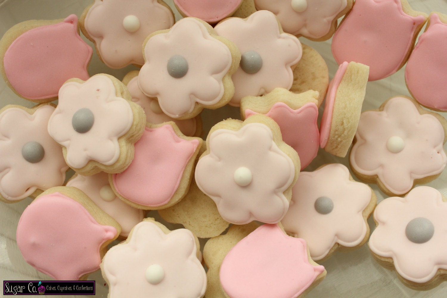 Mini Flower Sugar Cookies,8 dozen
