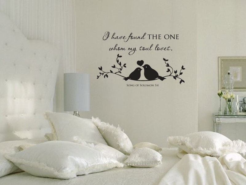 I have found the one my soul loves Song of Solomon scripture vinyl wall decal