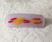 Lavender Easter, Glass Fused Barrette