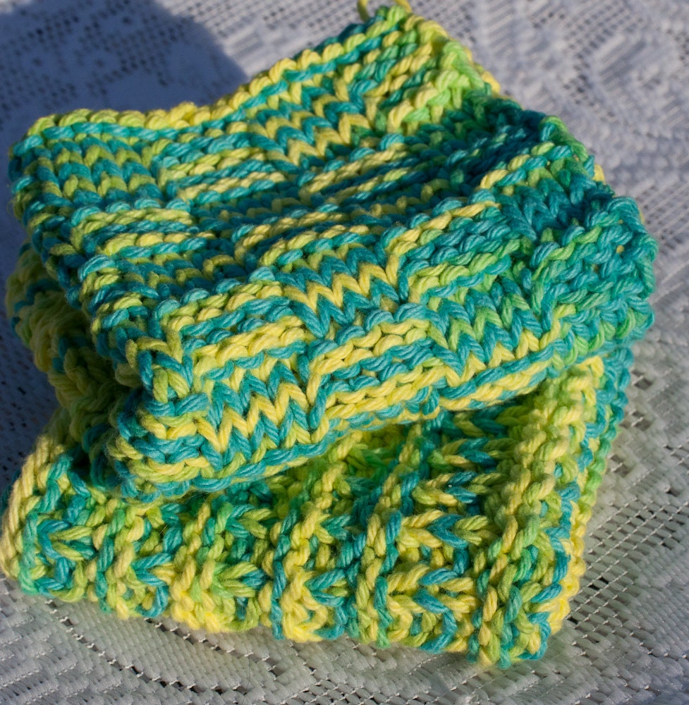 Hand Knit Washcloth Set