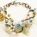 Vintage Lucite Bracelet,Vintage Lucite Flowers in Muted Colors,Pastel, Lightweight, Bridal Bracelet,Repurposed, Floral