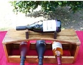 SUMMER SALE EVENT Wine Rack - Handcrafted Wood Wine Bottle Rack, Christmas Gift, Home Decor, Wedding Present, Furniture, Kitchen Decor