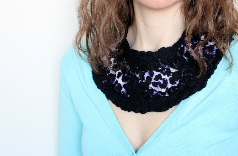 Nuno felted necklace felted collar