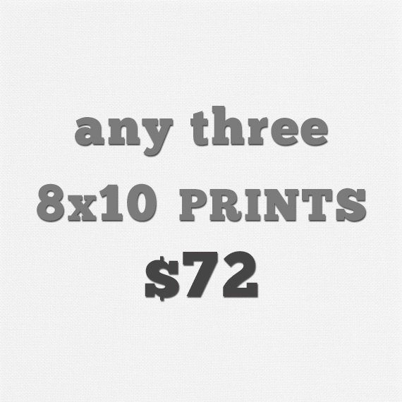 Save 20% on any three (3) 8x10 fine art prints. Discounted print set of 3 fine art photographs. Wall Gallery.