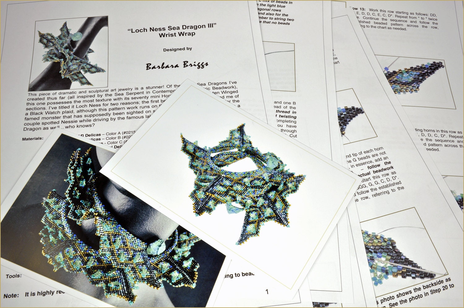 Digital - Pattern for the "Loch Ness - Sea Dragon III Wrist Wrap"