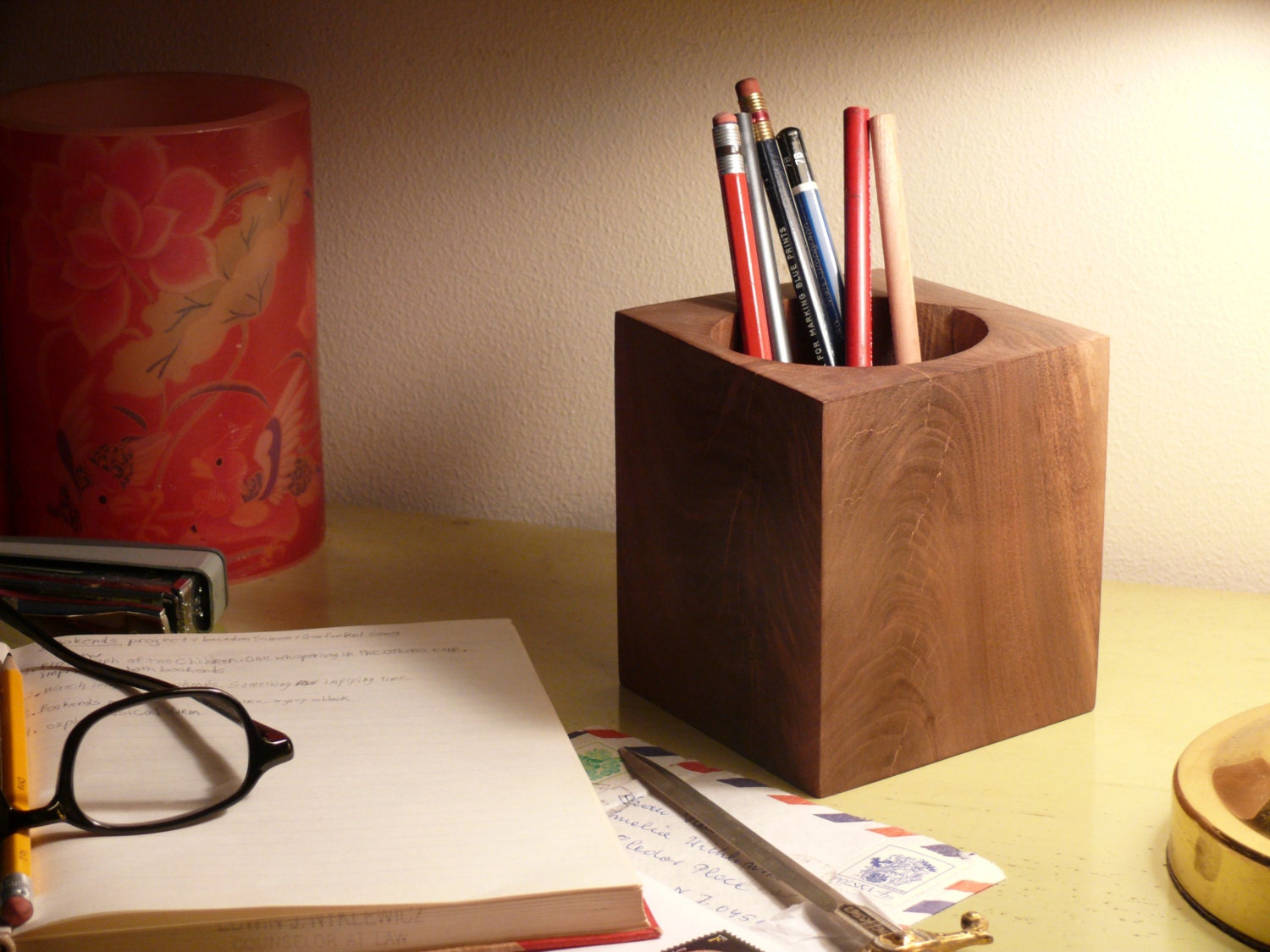 Black Walnut Desk Accessory - office decor - hand crafted
