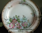 Lecot China Dusty Blossoms Dinner Plate - Hand Painted
