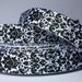 2mts Damask, Pattern, Black, White 7/8" Grosgrain Ribbon