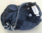 Fitted Diaper in Brandon - OS 12lbs-35lbs - serged heather grey cv