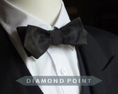Bow Tie - for men - diamond point - self tie, freestyle, silk/rayon fabric