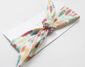 Vintage Inspired Head Scarf Feathers- Headband