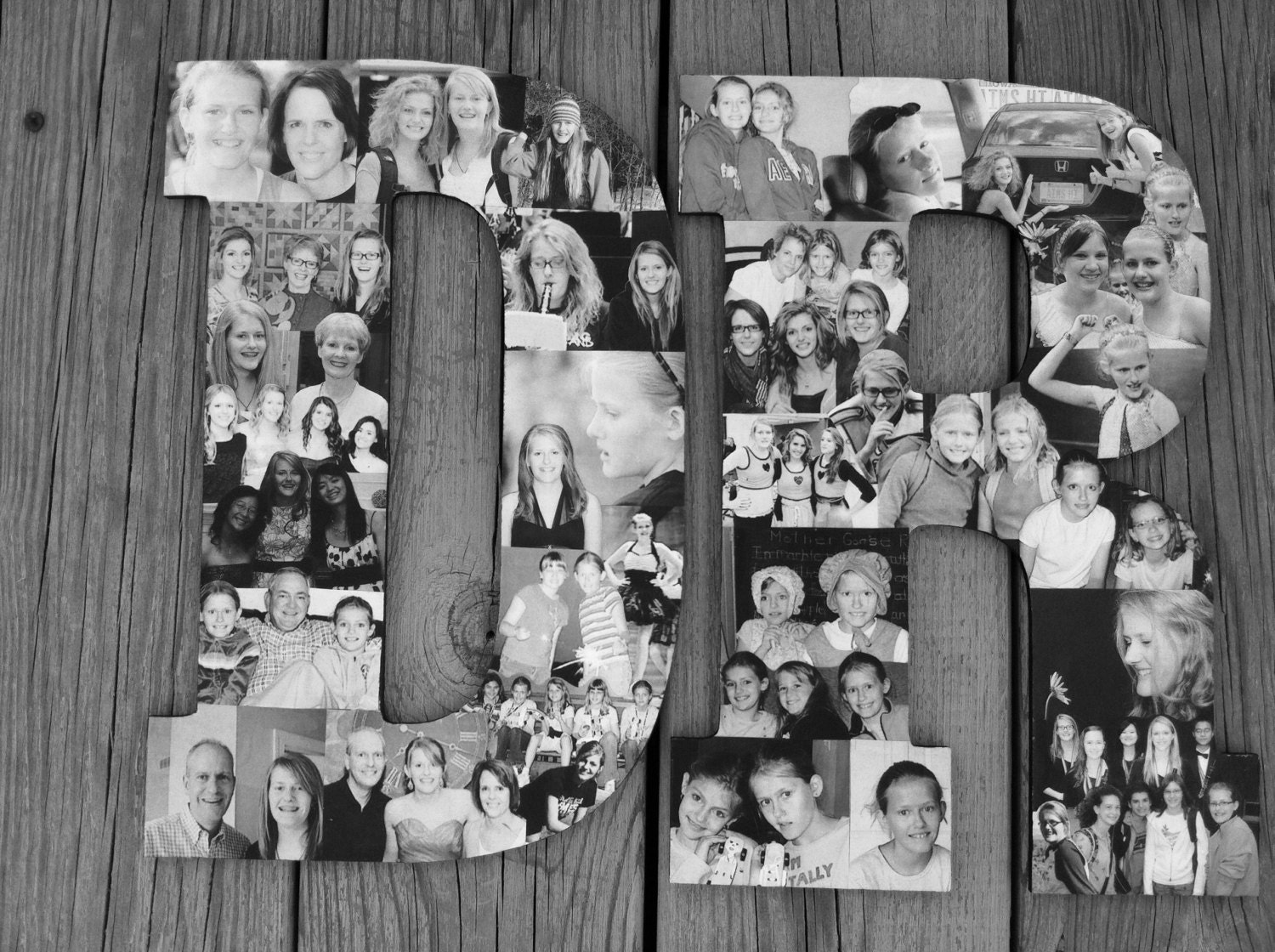 Two Custom Collage Photo Letters