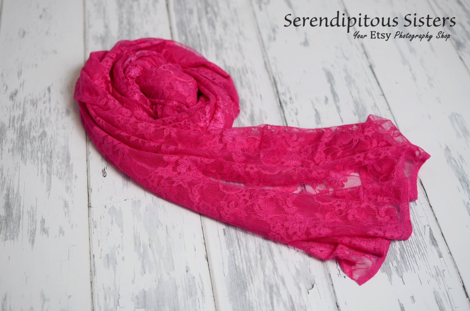 Fuchsia Newborn Lace Wrap & your choice Headband
