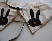 Detachable Bunny Collar with Gold Shaped Studs