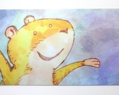 Hamster (Yellow) Vinyl Print on Rigid Plastic