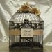 On Sale Wedding Card Box / Hydrangeas / Champagne / Black and Gold / Birdcage Card Holder / Vintage Style