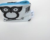 Owl Pouch. Coin Purse. Change Wallet. Design Your Own Choose Interior and Zipper. Teacher Gift. Bridesmaid Gift. Black and White accessory.