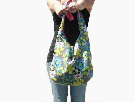 CLEARANCE. Large Purse. Cross Body Bag. Reversible Hobo Bag. Boho Bag ...