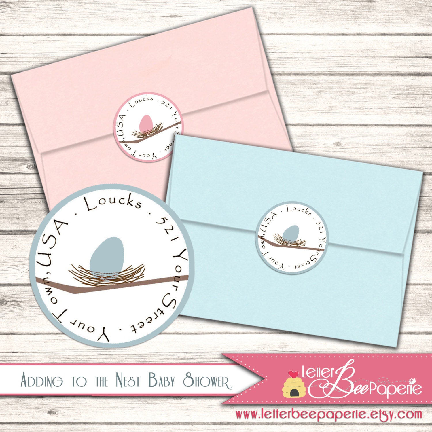 Adding to the Nest Custom Address Label - PRINTABLE - Customize Your Colors