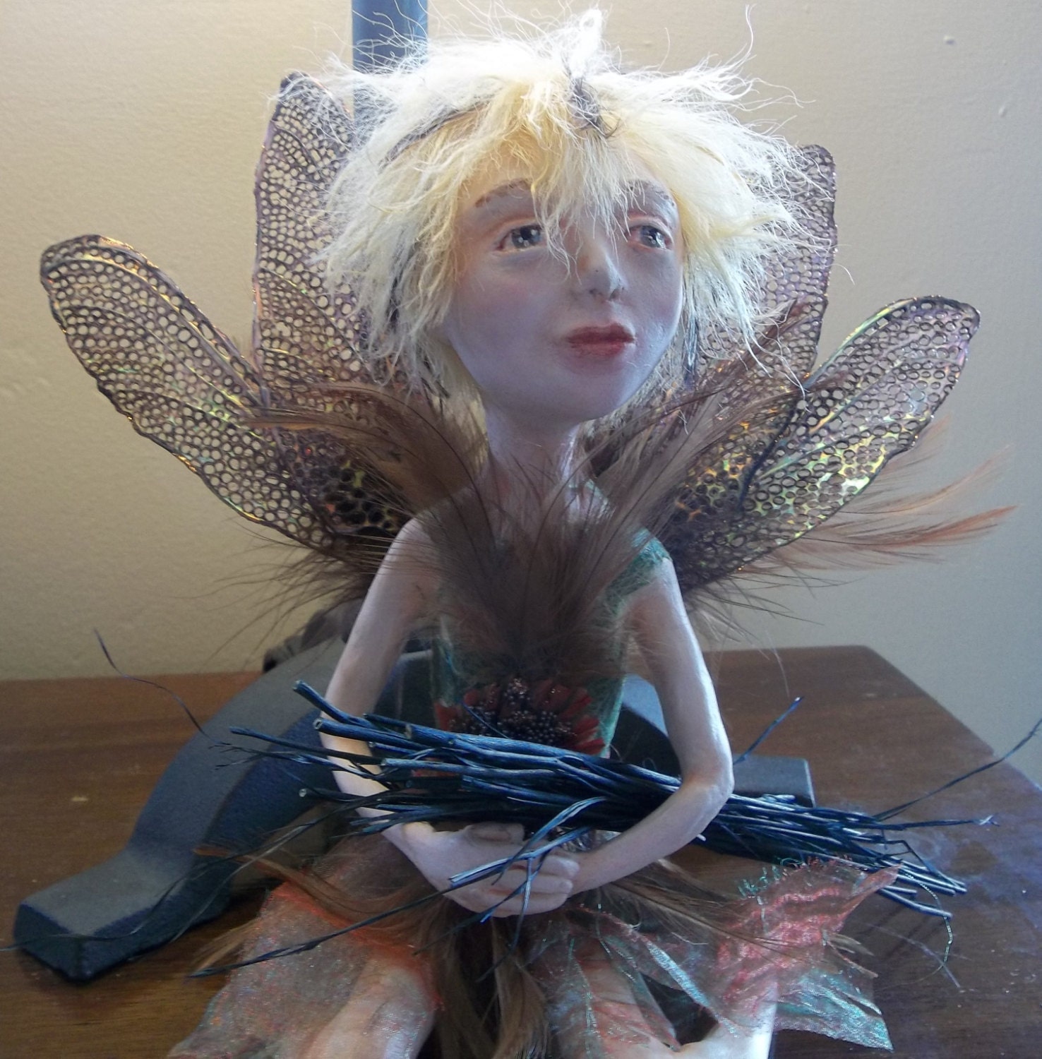 Wren a OOAK Art Doll Paper Clay  IADR No pending