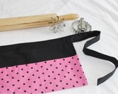 Hot Pink and Black Dot Child Apron