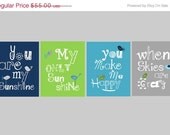 SALE You are my sunshine for Pottery Barn Leo Quilted  Bedding or Dwell Studio Dinosaur Bedding 4-8x10 prints
